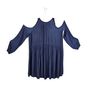 Ramy Brook‎ For 2 Maternity Navy Blue Cold Shoulder Mini Dress Medium Oversized